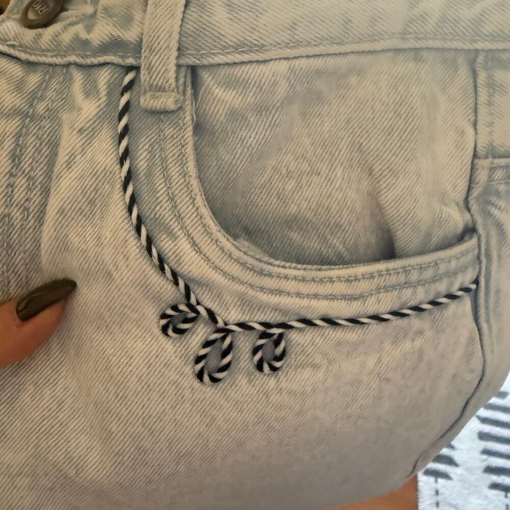 Vintage Western Rope Stitched Straight Jeans Sz 5 Cowgirl Rodeo Embroidered 90s - Picture 11 of 15